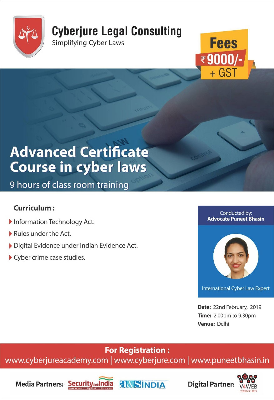 ADVANCED & BASIC CERTIFICATE COURSE IN CYBER LAWS